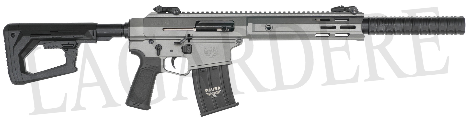 PANZER ARMS USA AR12 PRO GREY SHORT 18.5"(FUSIL SEMI-AUTO MILITAIRE CANON LISSE)