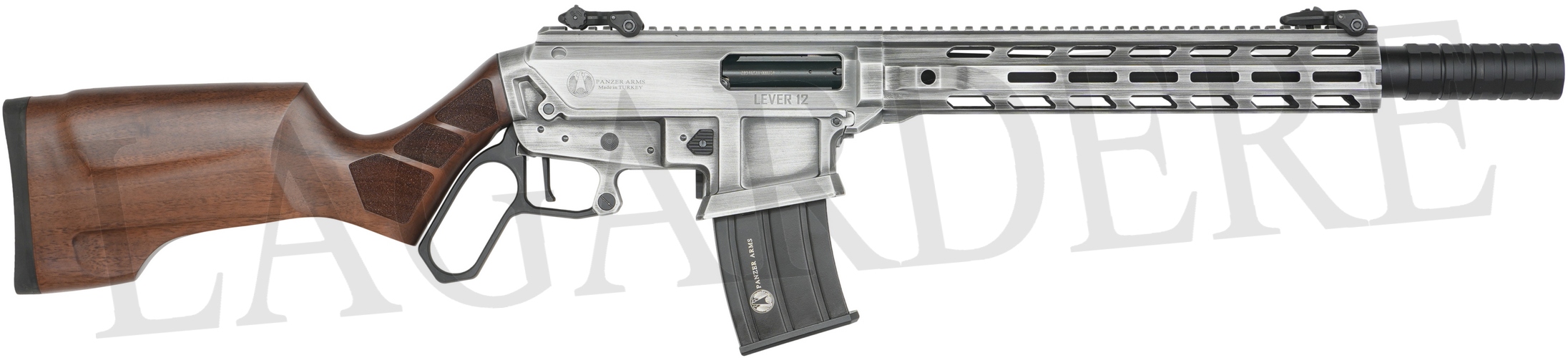 PANZER ARMS USA LEVER12 GREY WOOD 18.5"(FUSIL A REPETITION A CANON LISSE)