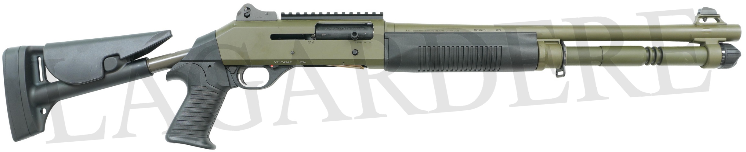 BENELLI M4 SUPER 90 TCT GREEN 18,5"(FUSIL SEMI-AUTO MILITAIRE CANON LISSE)