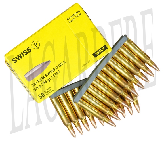 SWISS P DEFENCE FMJ 55 GRS(CARTOUCHE A BALLE)